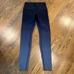 Lululemon black-gray ombré full length leggings, size 8